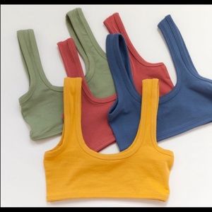 ARQ Wide Strap Bra in Ochre